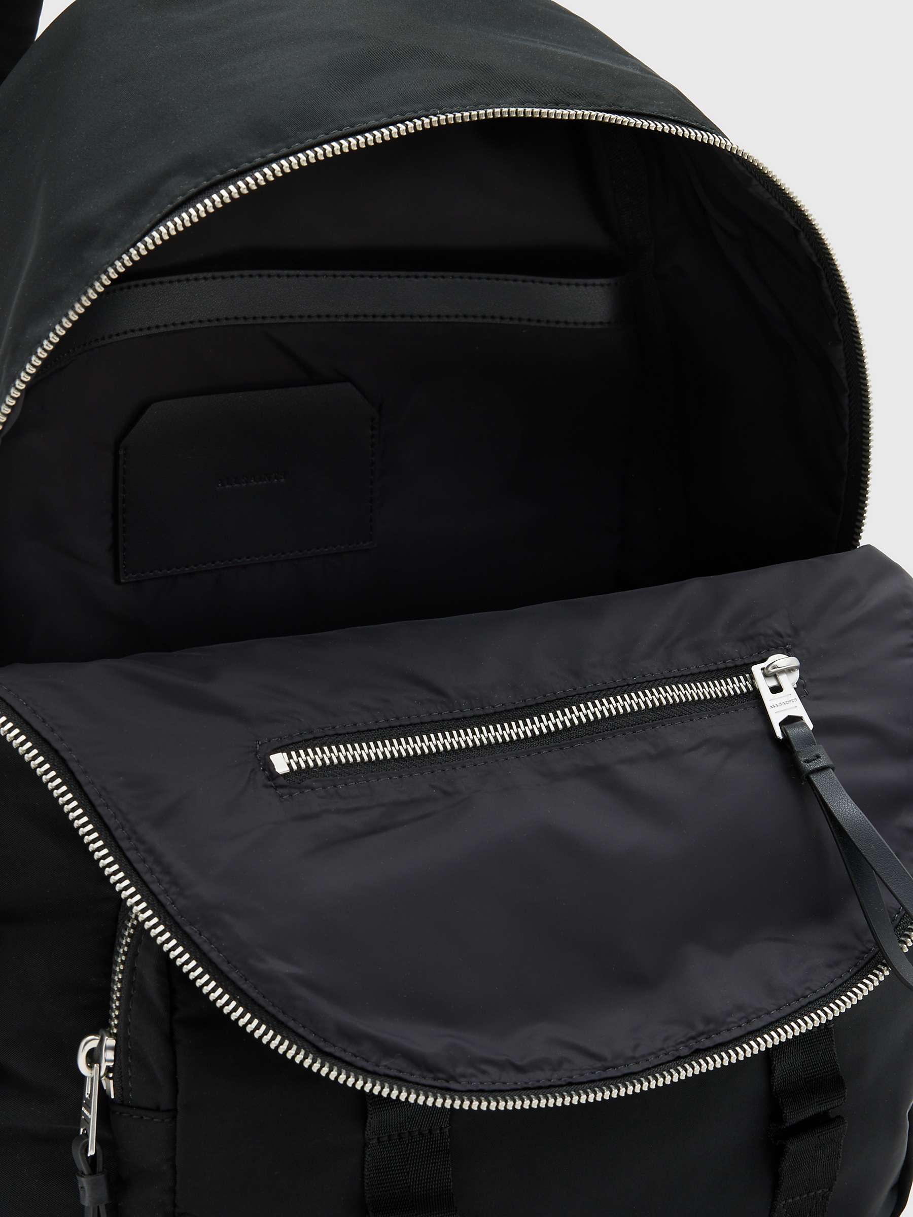 Buy AllSaints Steppe Backpack, Black Online at johnlewis.com