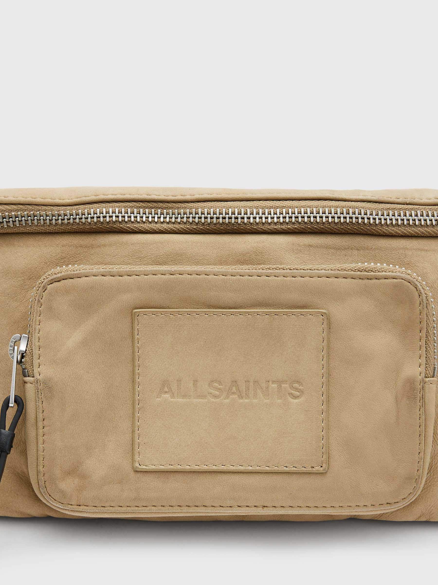 Buy AllSaints Konan Leather Bumbag, Sand Beige Online at johnlewis.com