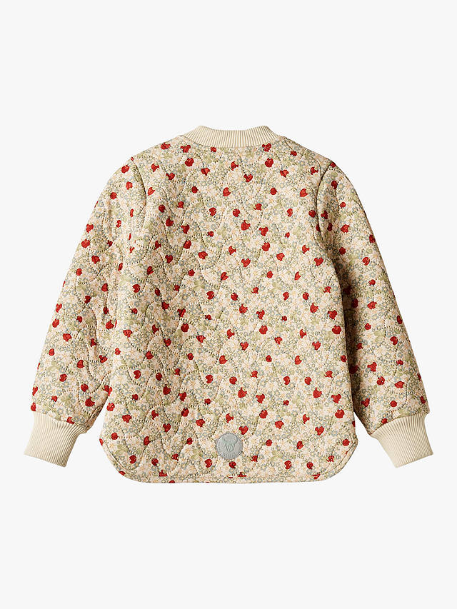 WHEAT Kids' Thermo Loui Strawberry Print Jacket, Cream/Red