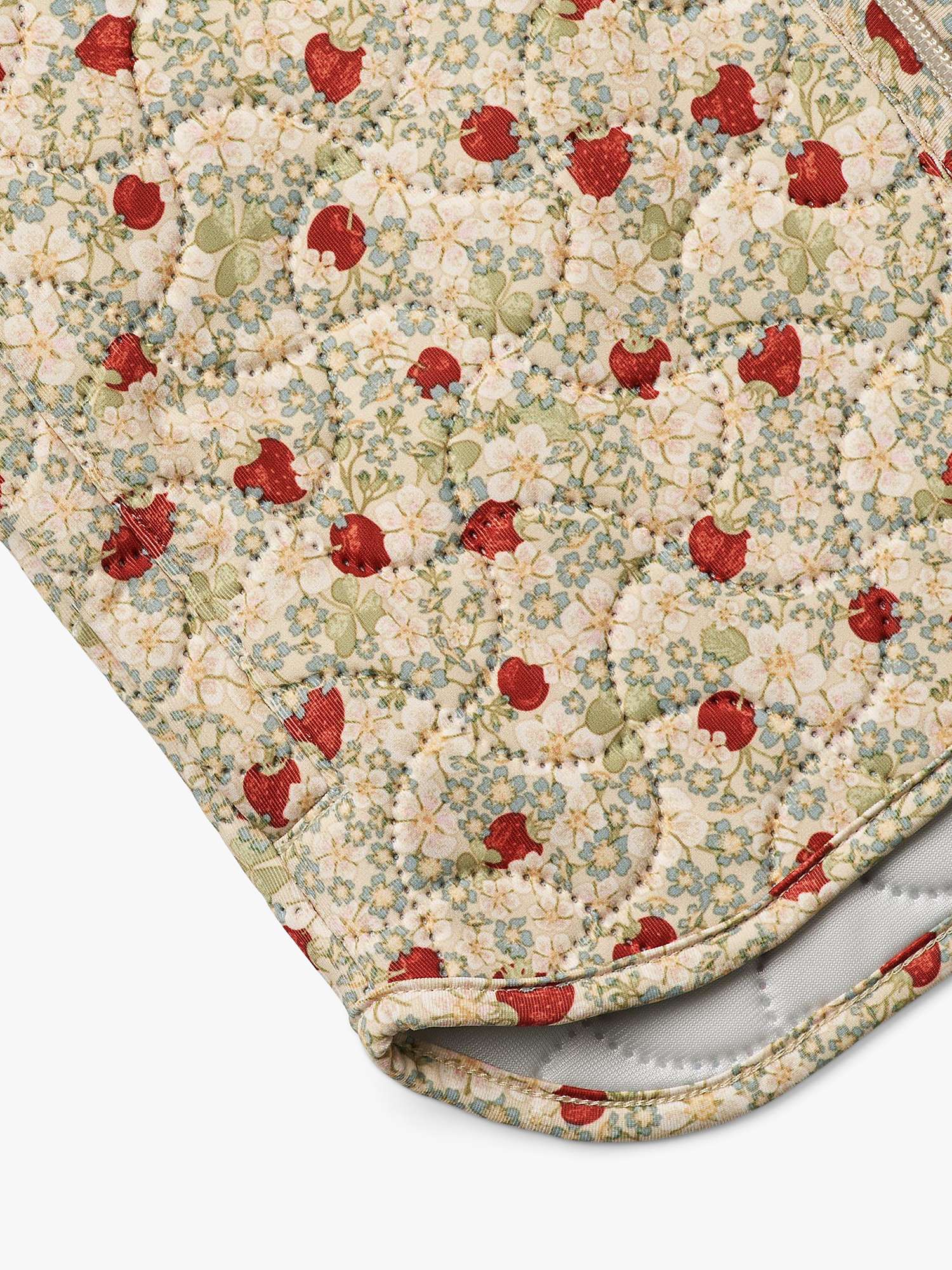 Buy WHEAT Kids' Thermo Loui Strawberry Print Jacket, Cream/Red Online at johnlewis.com