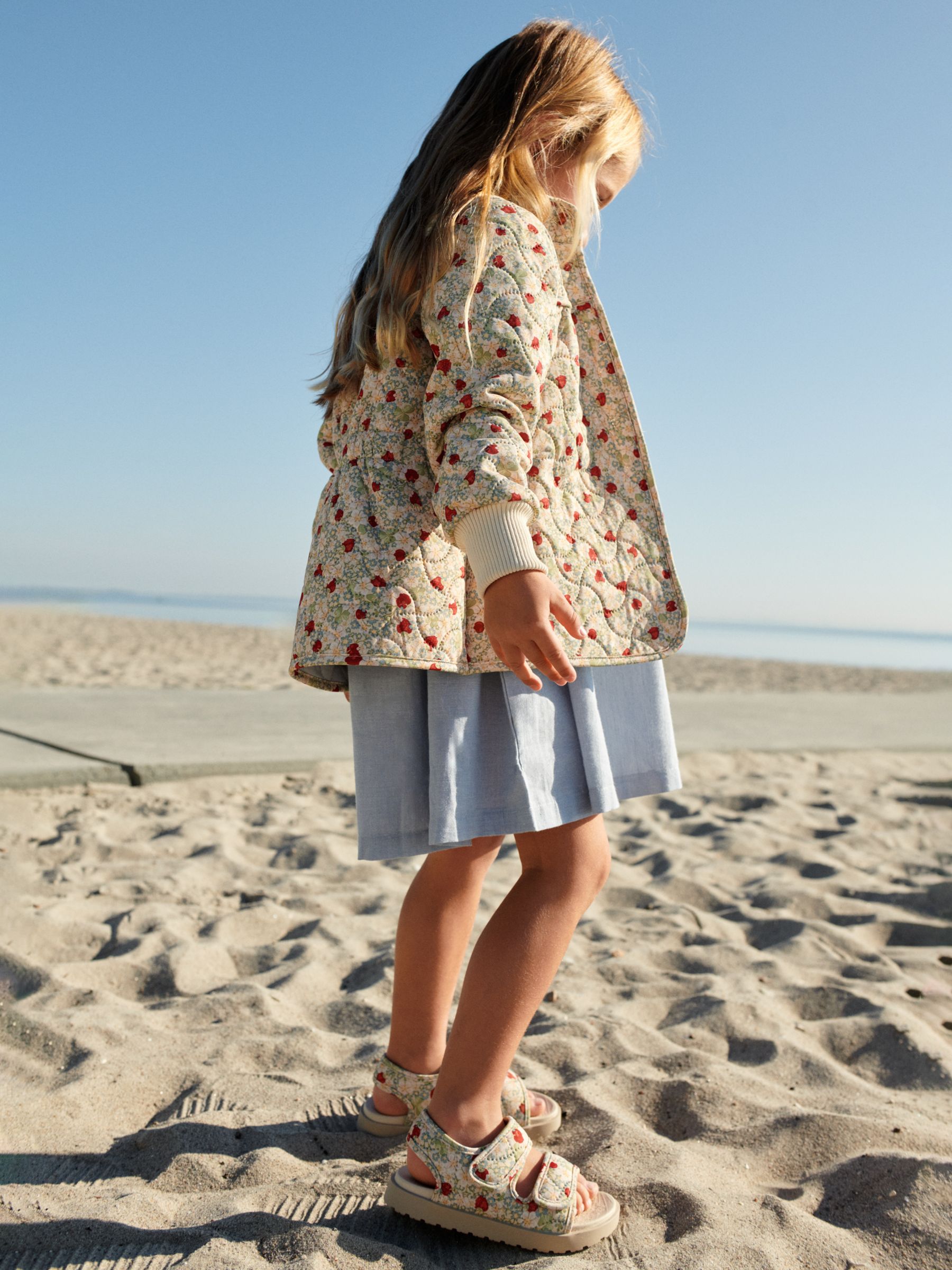 Buy WHEAT Kids' Thermo Loui Strawberry Print Jacket, Cream/Red Online at johnlewis.com