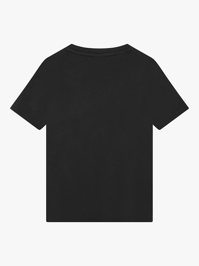 BOSS Kids' Short Sleeve Logo Slim Fit T-Shirt, Black