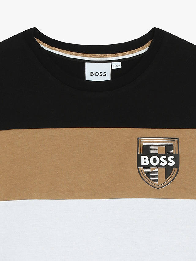 BOSS Kid's Short Sleeve T-Shirt, Black/Multi