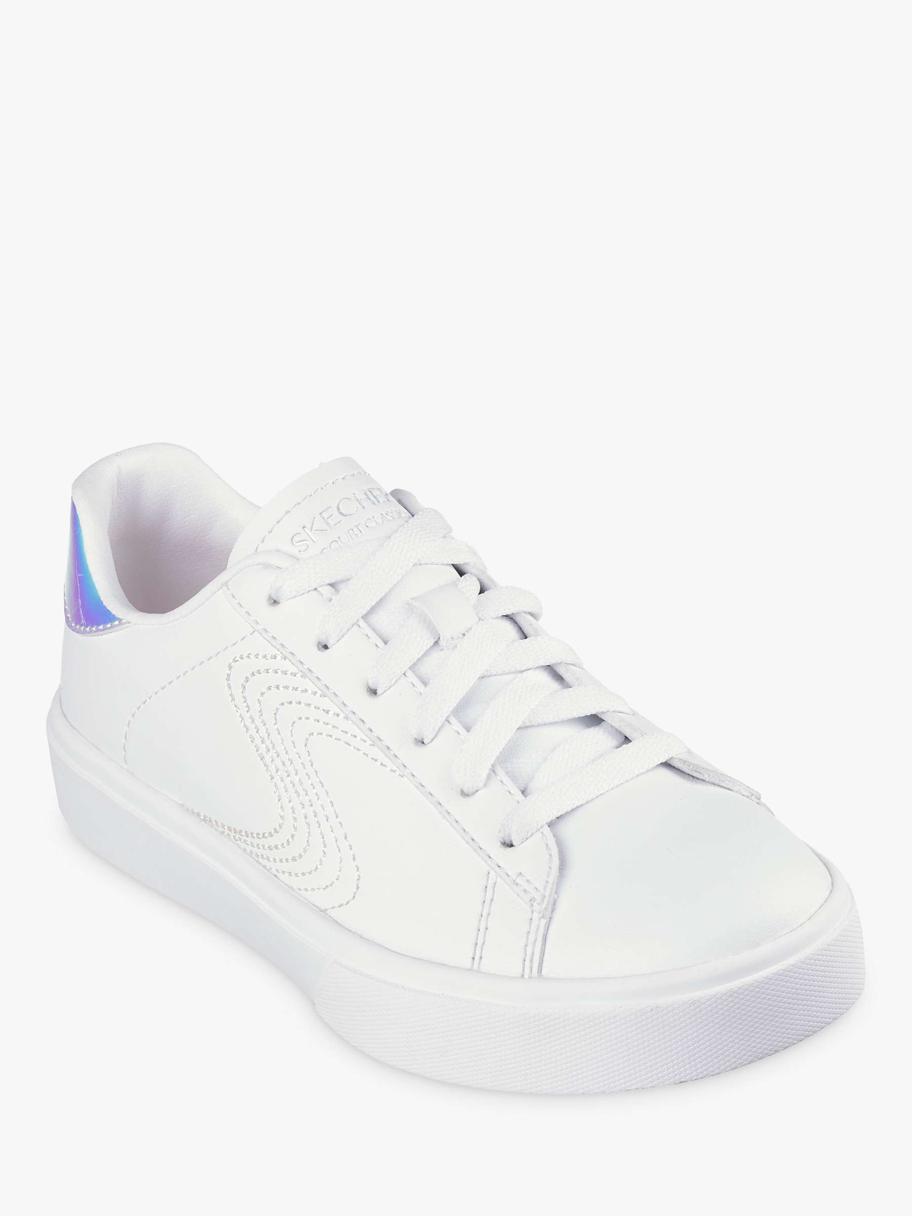 Buy Skechers Kids' Eden LX Lace Up Trainers, White Online at johnlewis.com