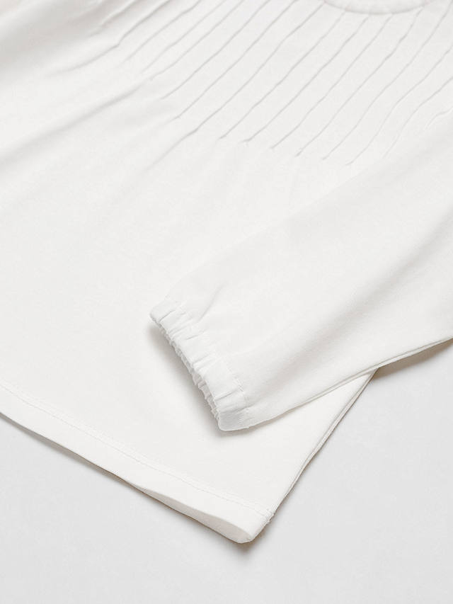 Mango Baby Adela Ruffle Sleeve Detail T-Shirt, Natural White