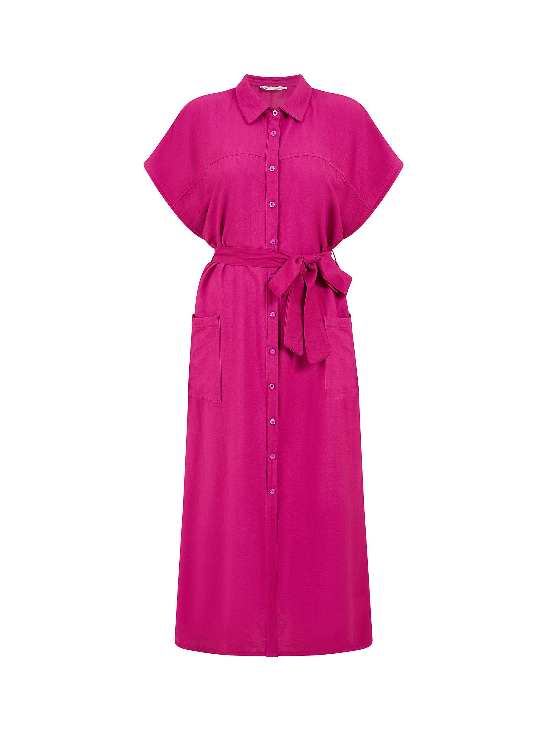 Buy Yumi Relaxed Shirt Midi Dress, Pink Online at johnlewis.com