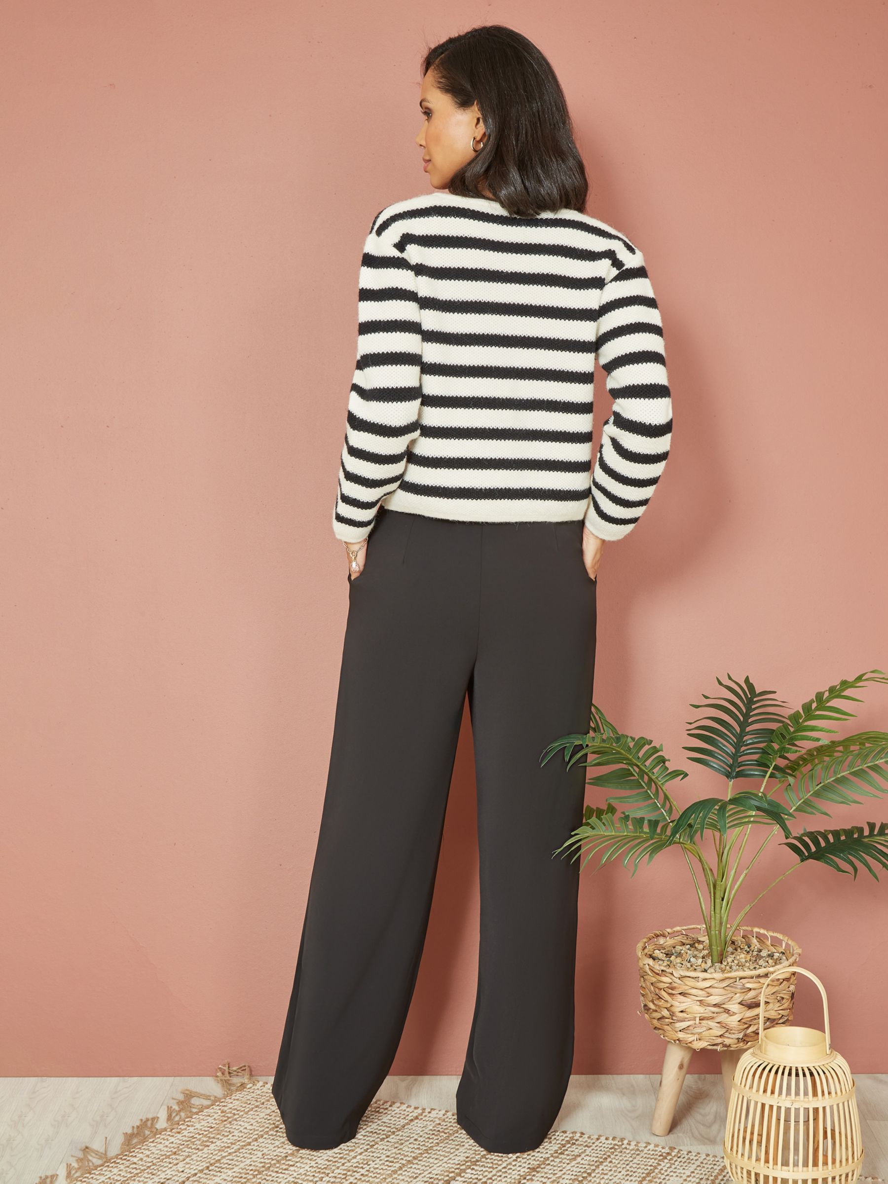 Buy Yumi Stripe Nautical Cardigan, Ivory Online at johnlewis.com