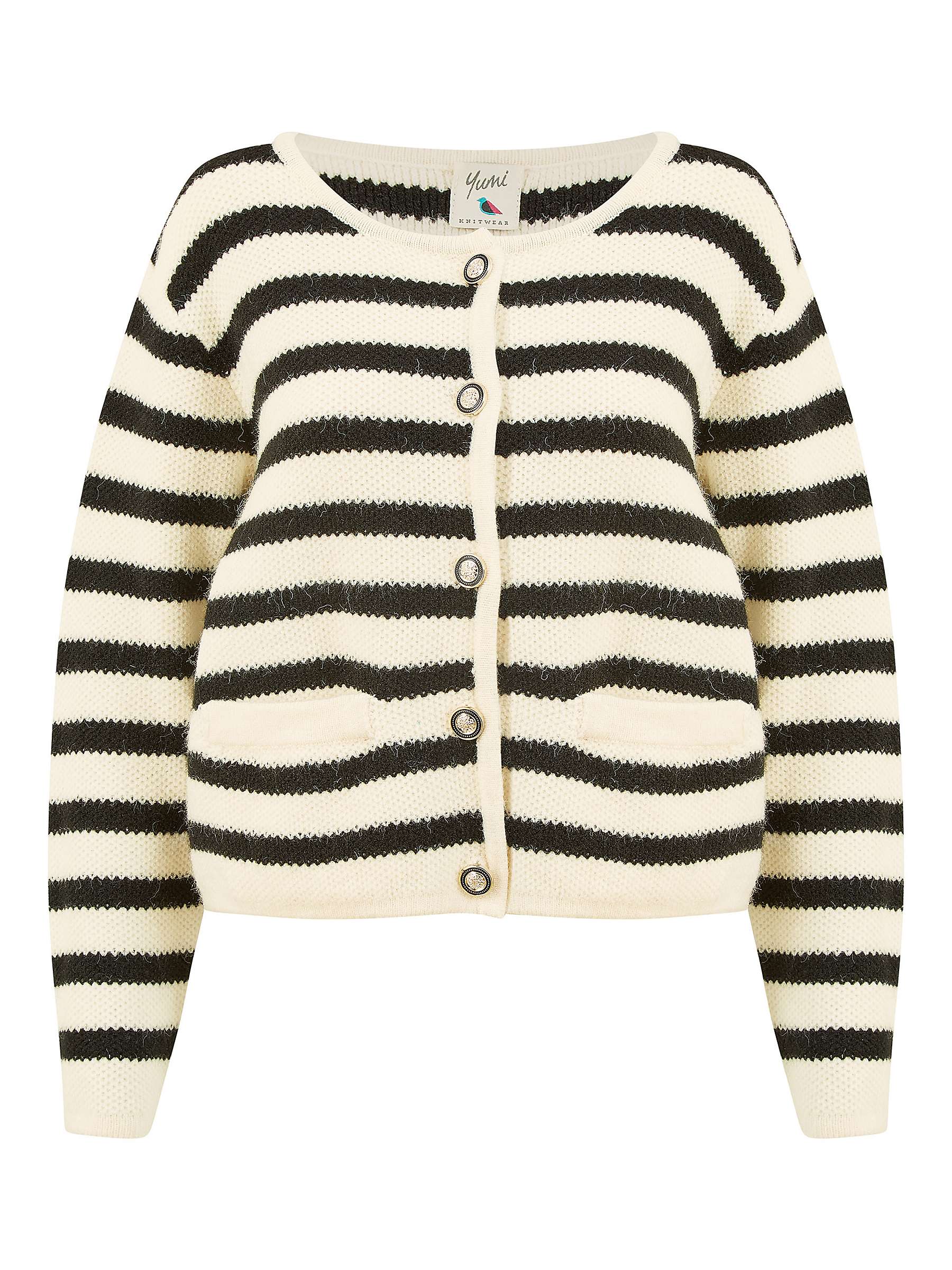 Buy Yumi Stripe Nautical Cardigan, Ivory Online at johnlewis.com