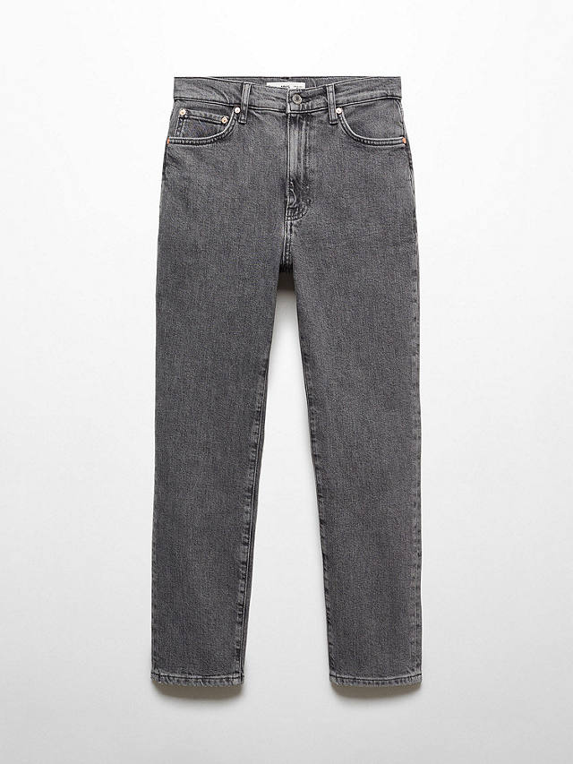 Mango Claudia Ankle Grazer Jeans, Open Grey