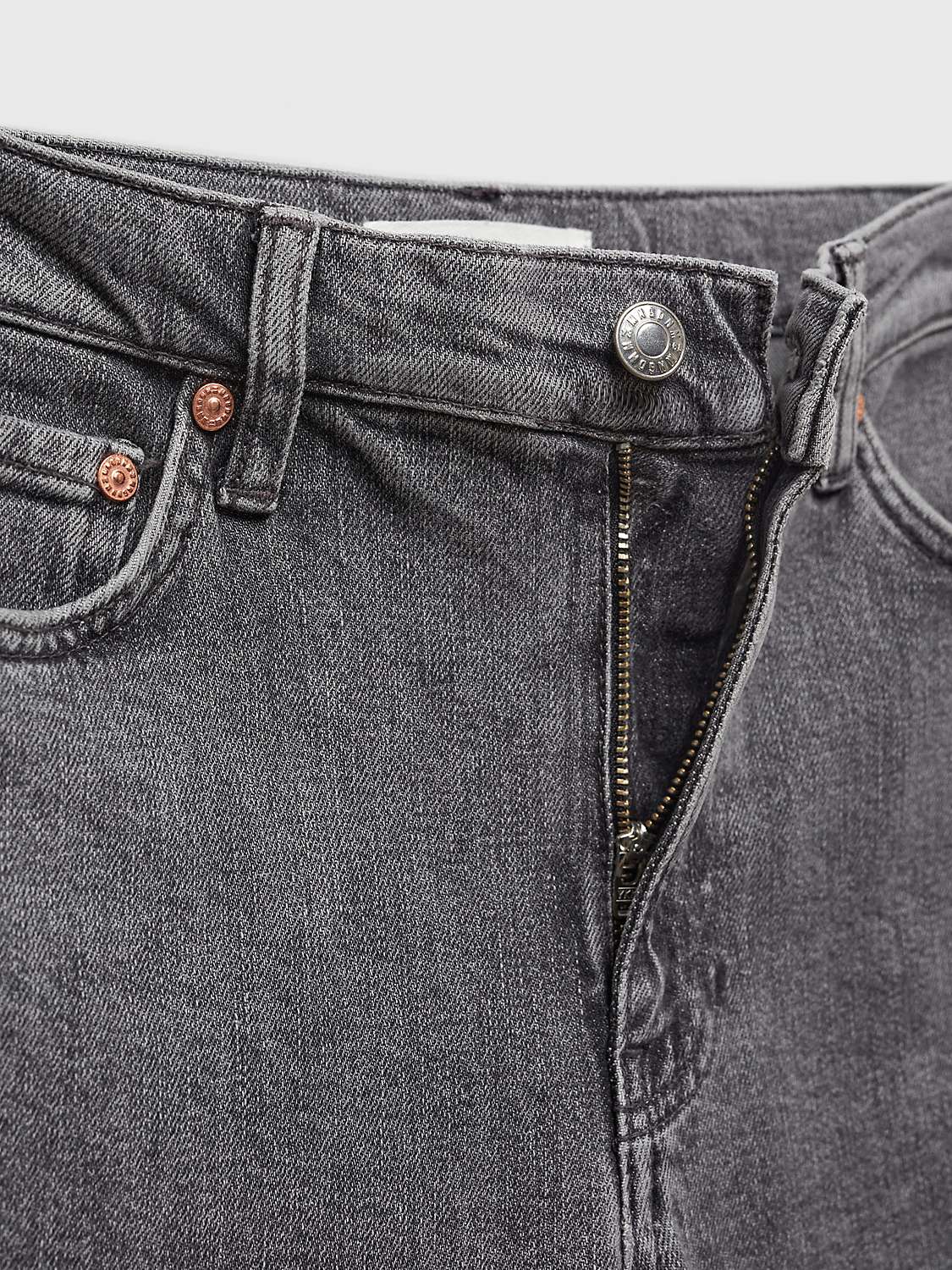 Buy Mango Claudia Ankle Grazer Jeans, Open Grey Online at johnlewis.com