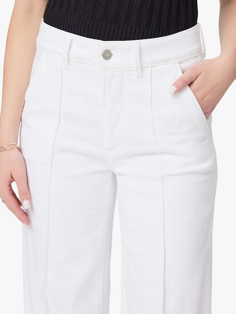 Buy PAIGE Sasha High Rise Wide Leg Pleat Jeans, Crisp White Online at johnlewis.com