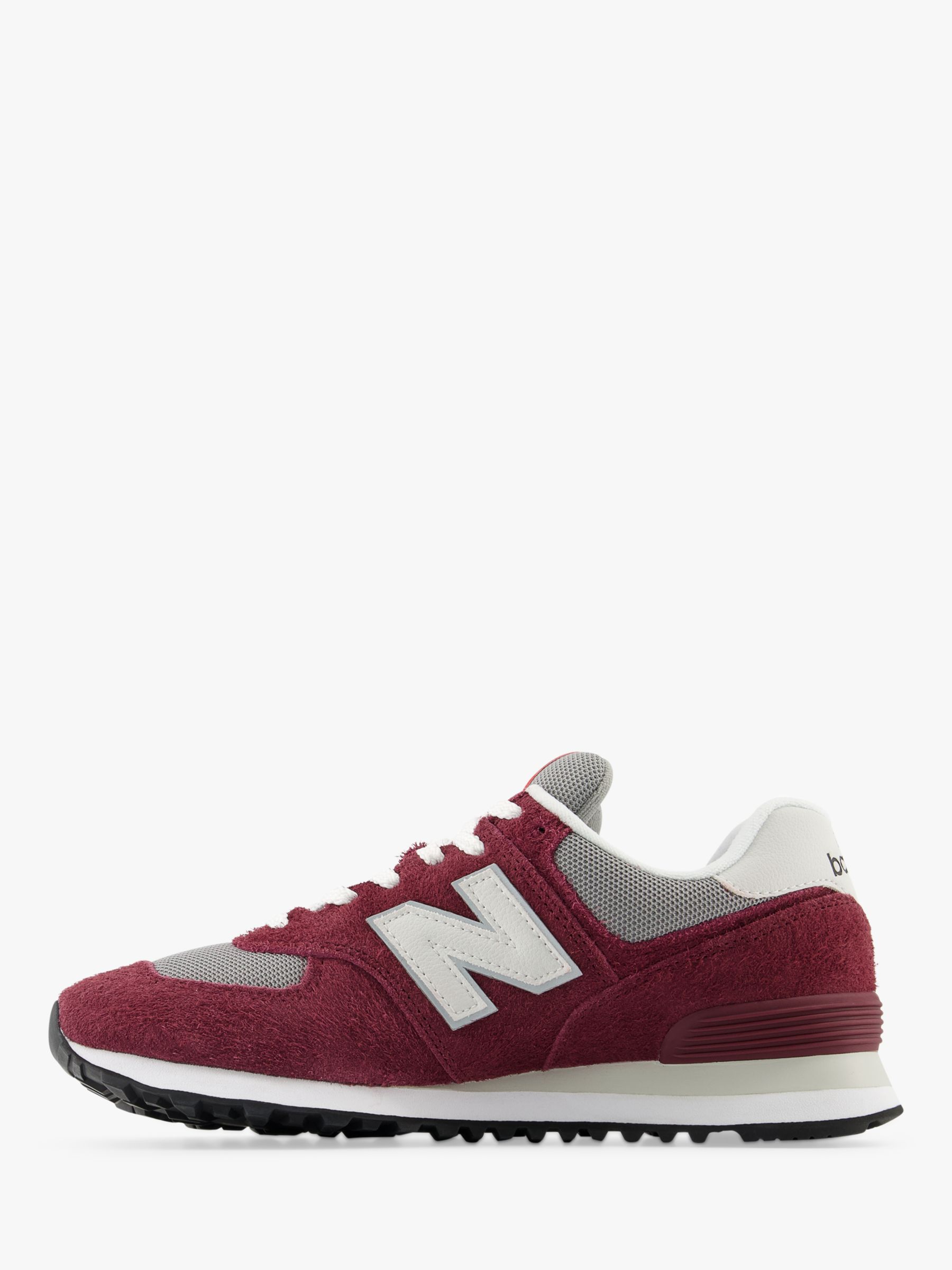 Buy New Balance 574 Suede Trainers, Red/Grey Online at johnlewis.com