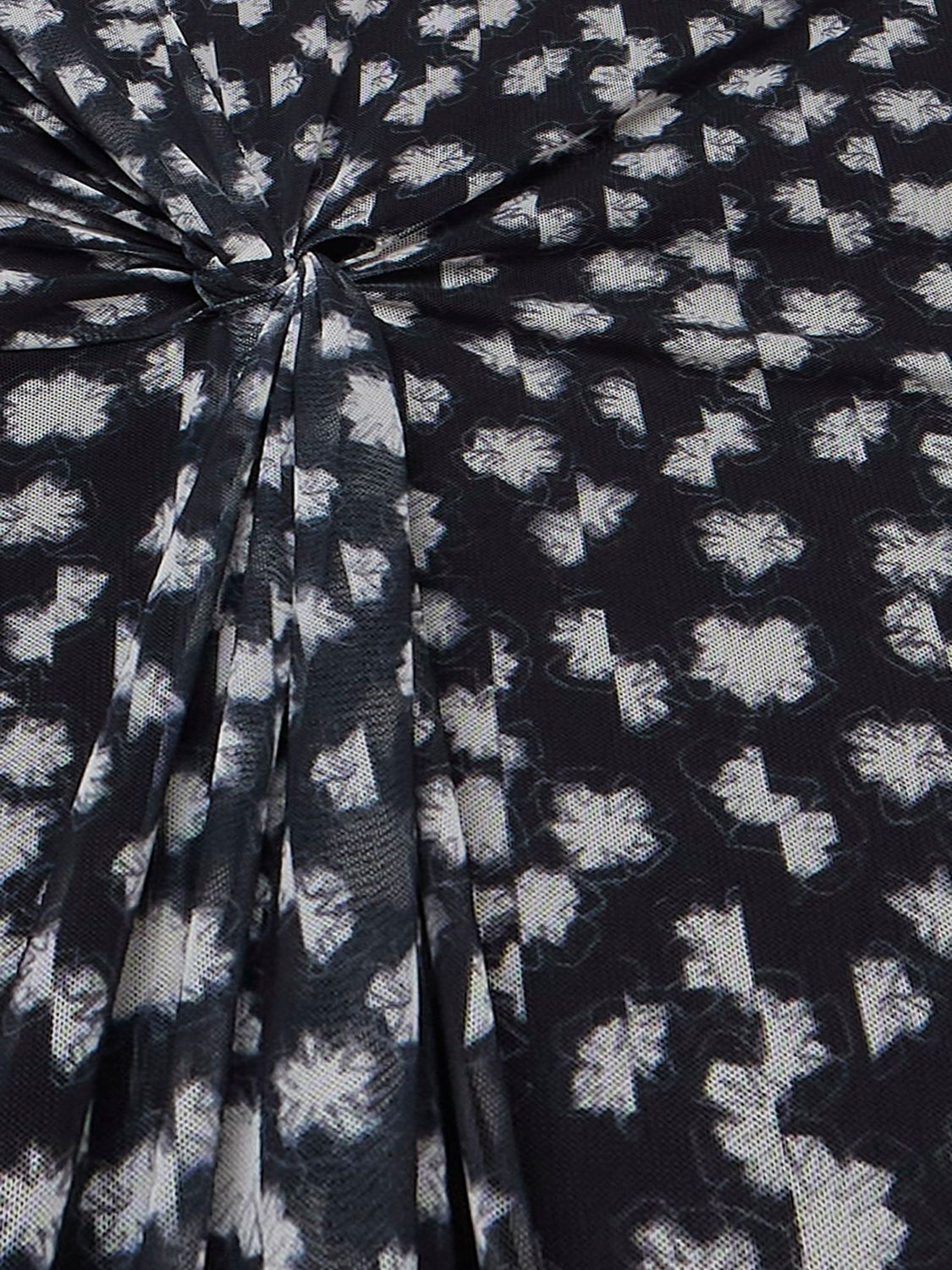 Buy Mint Velvet Floral Midi Dress, Black/White Online at johnlewis.com