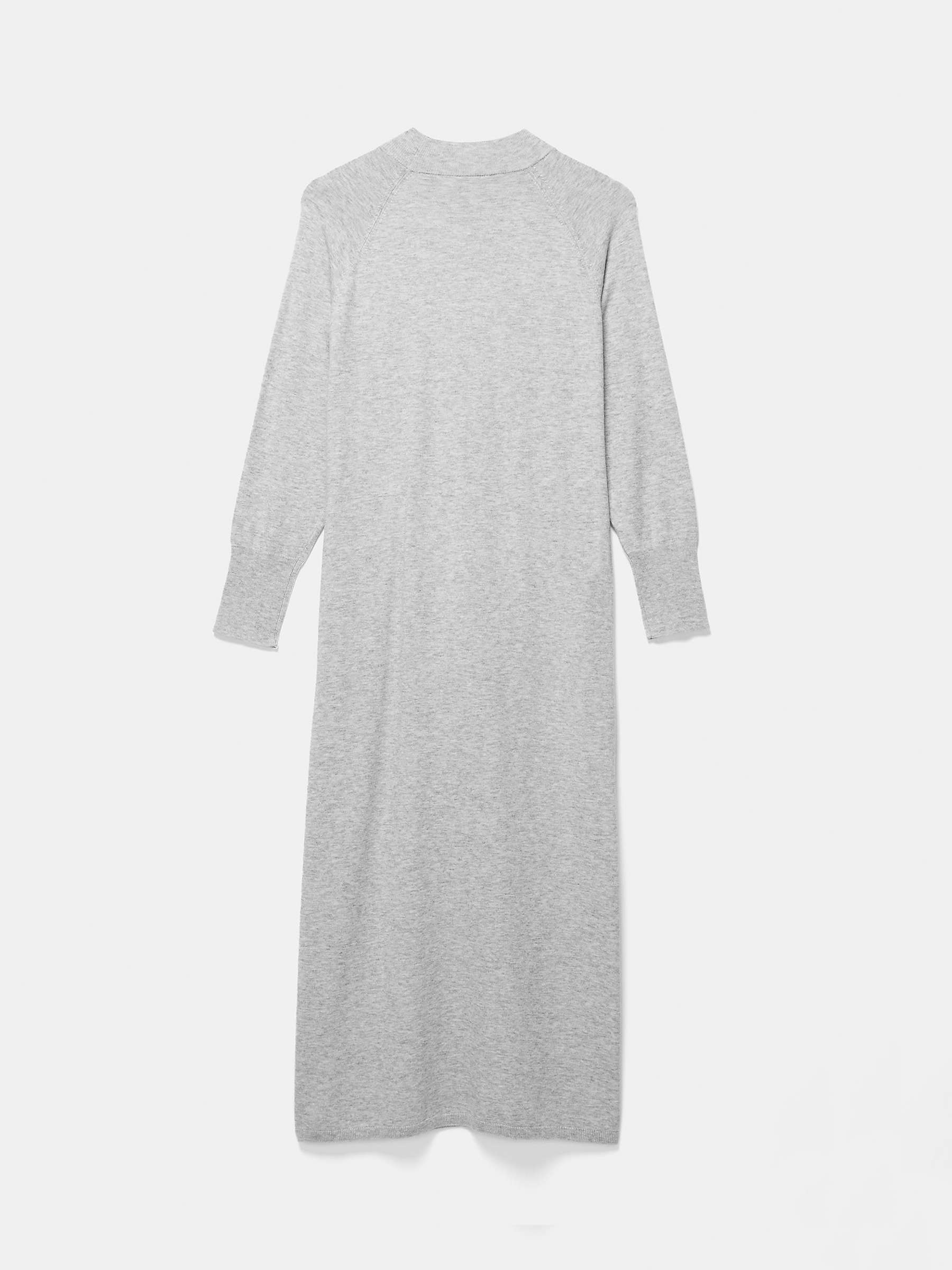 Buy Mint Velvet Knot Detail Midi Dress, Light Grey Online at johnlewis.com