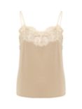 Soaked In Luxury Cayla Lace V-Neck Singlet Top, Taupe