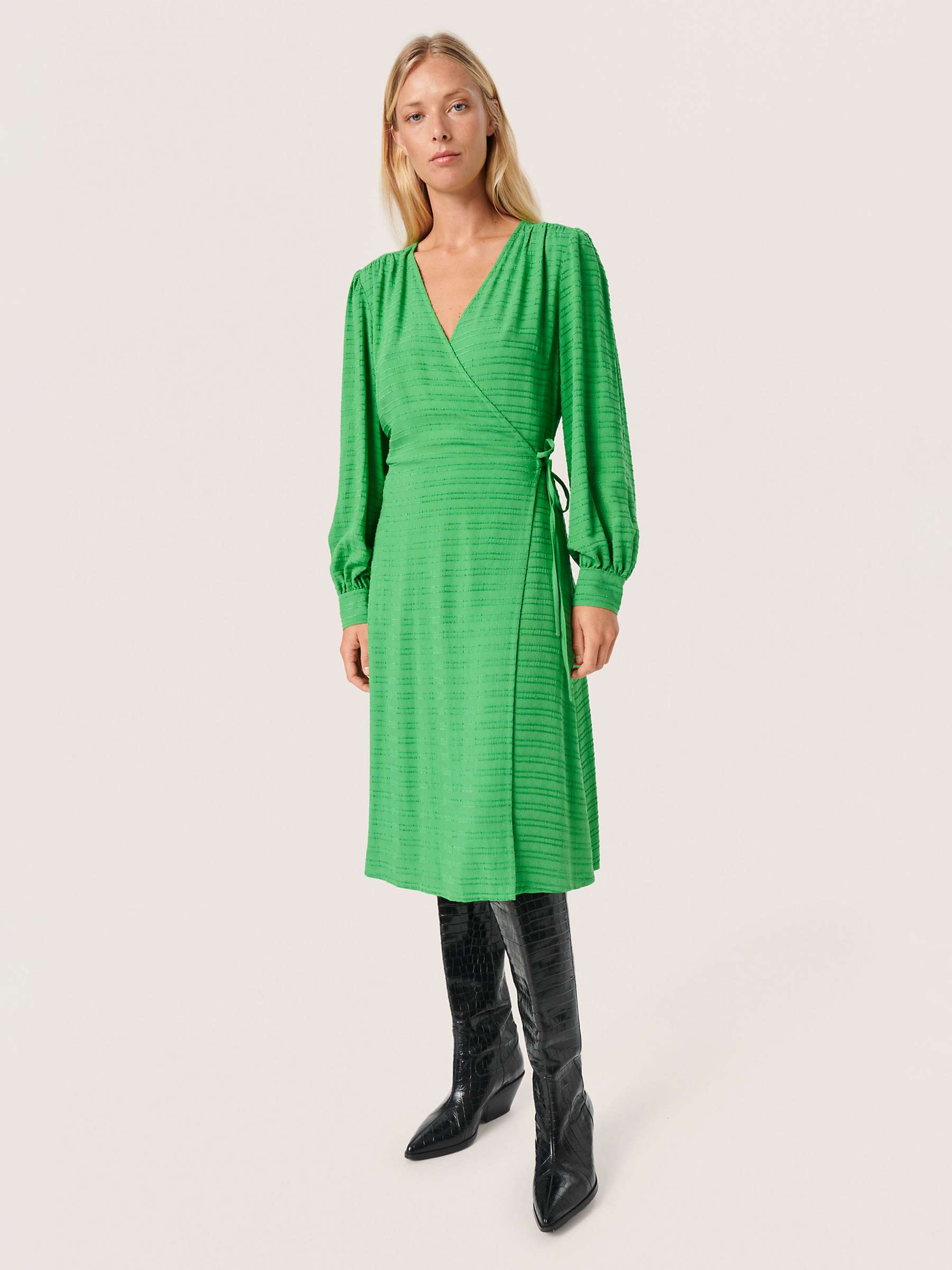 Buy Soaked In Luxury Catina Wrap Dress, Medium Green Online at johnlewis.com