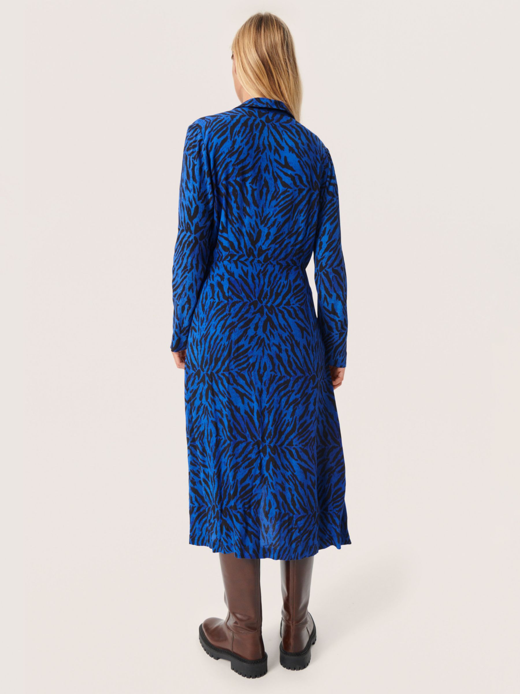 Buy Soaked In Luxury Ina Animal Print Midi Shirt Dress, Beaucoup Online at johnlewis.com