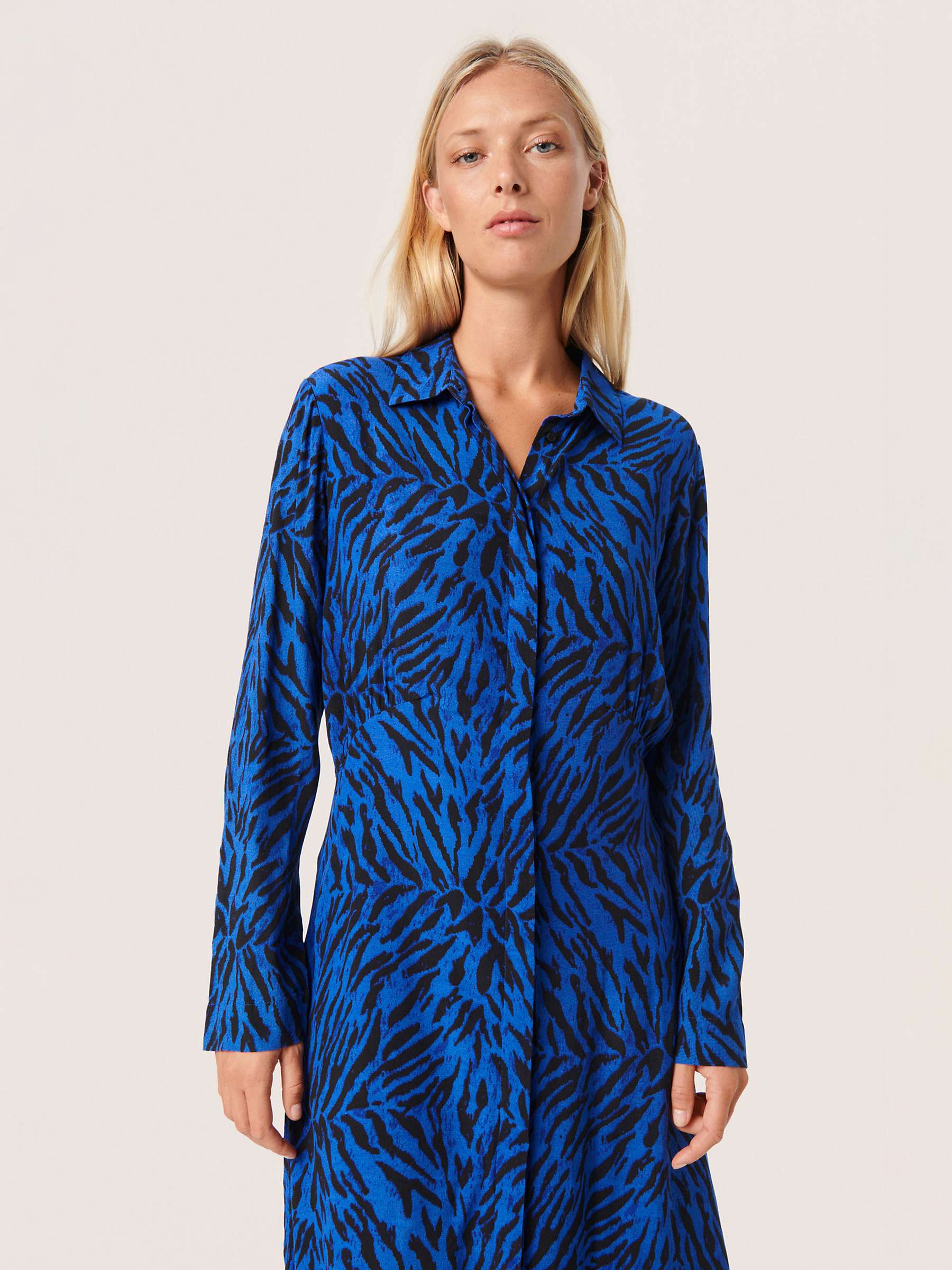 Buy Soaked In Luxury Ina Animal Print Midi Shirt Dress, Beaucoup Online at johnlewis.com