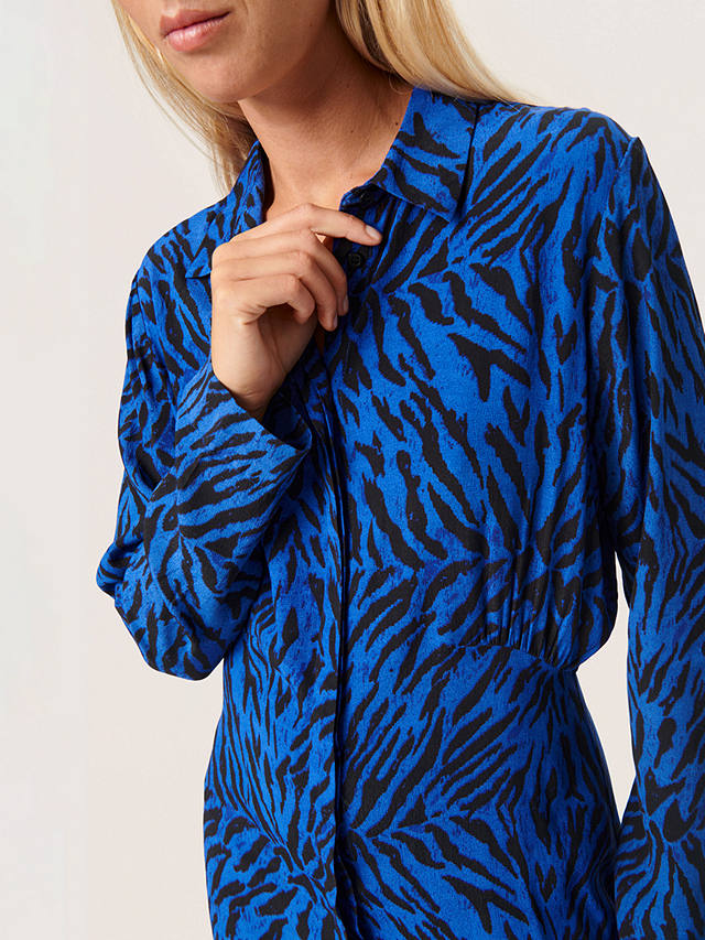 Soaked In Luxury Ina Animal Print Midi Shirt Dress, Beaucoup