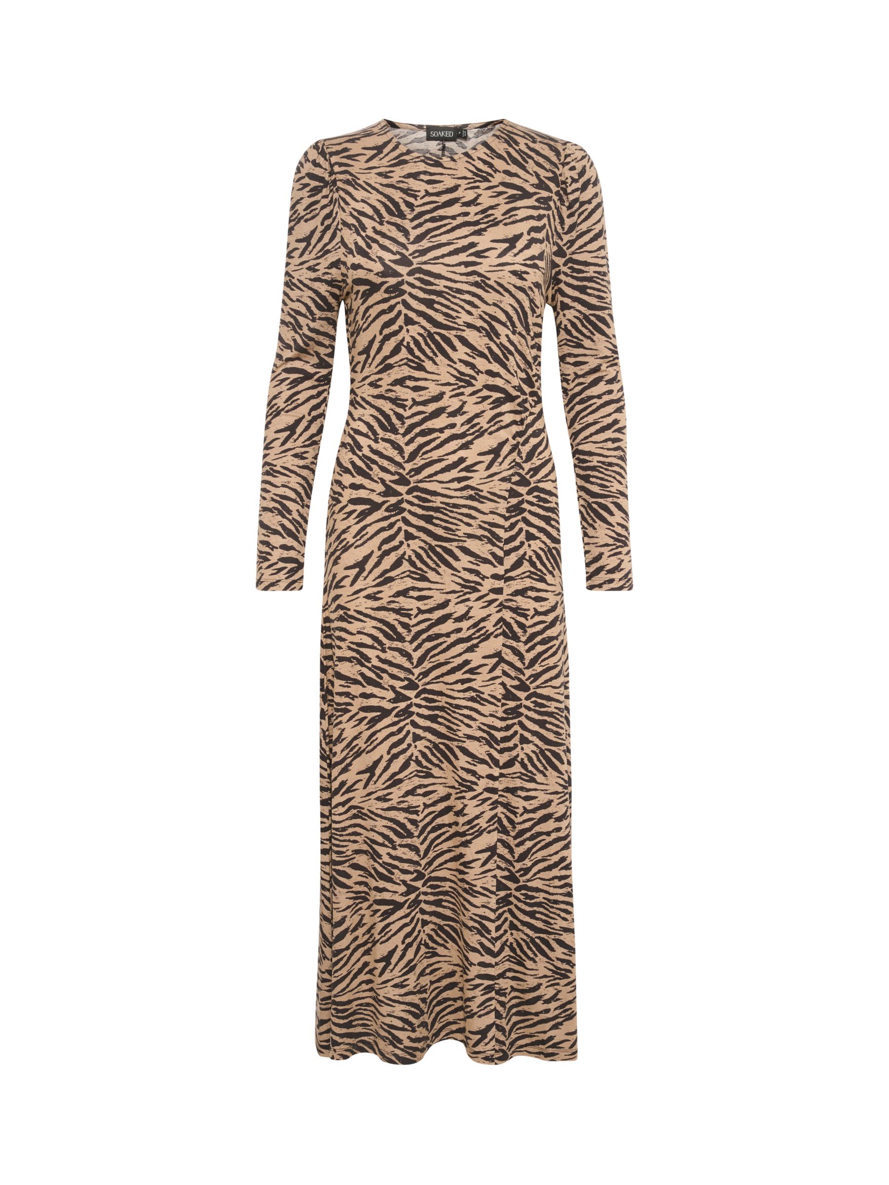 Buy Soaked In Luxury Hanadi Printed Jersey Midi Dress, Kelp Animal Online at johnlewis.com