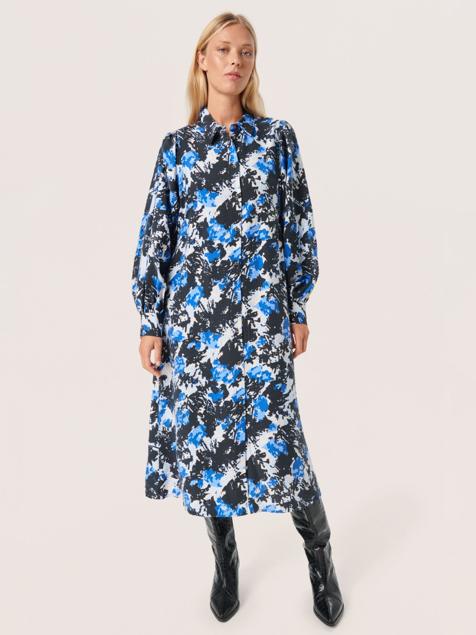 Soaked In Luxury Nicasia Shirt Dress, Beaucoup Ditzy, XS