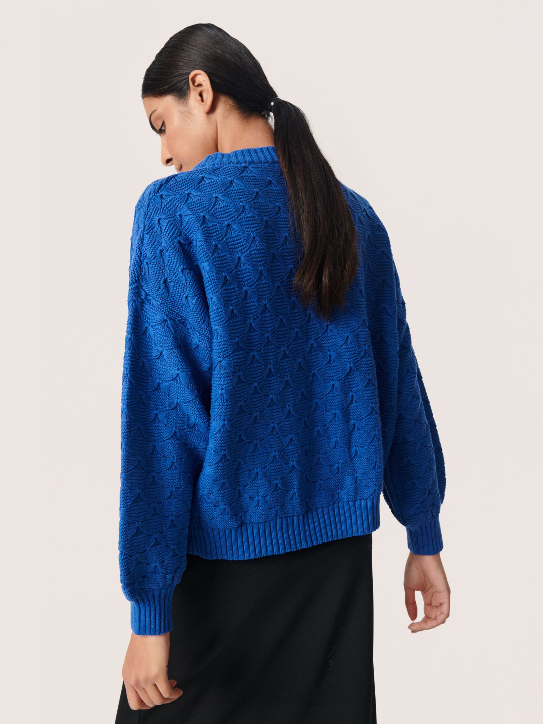 Buy Soaked In Luxury Rava Textured Knit Pullover Jumper, Green Online at johnlewis.com