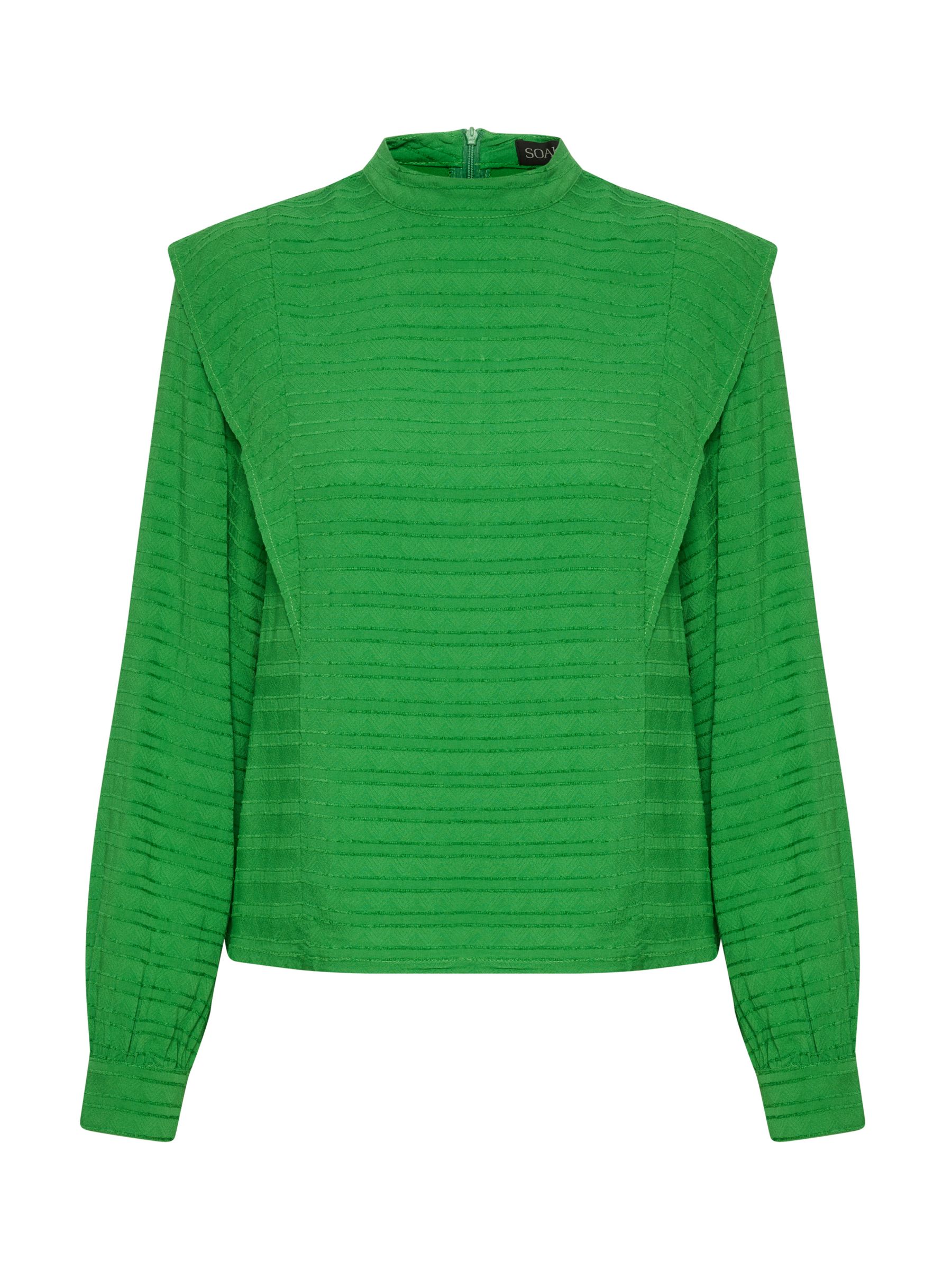 Buy Soaked In Luxury Catina Ruffle Shoulder Blouse, Medium Green Online at johnlewis.com