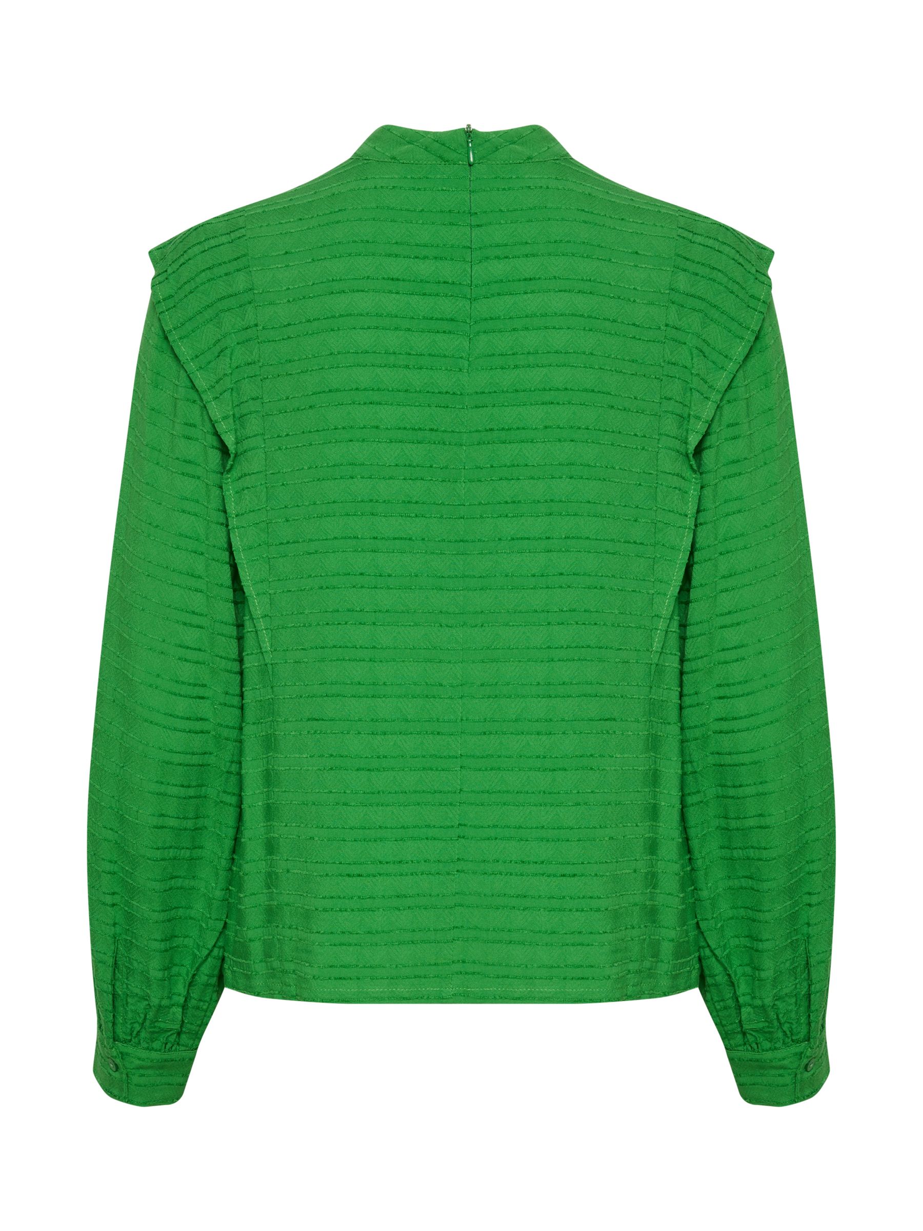 Buy Soaked In Luxury Catina Ruffle Shoulder Blouse, Medium Green Online at johnlewis.com