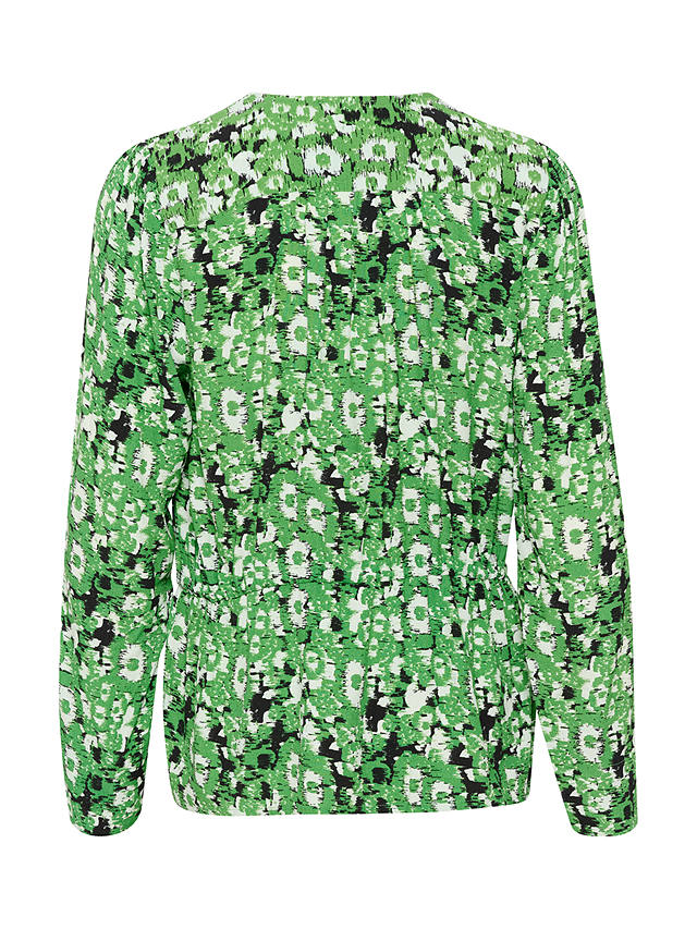 Soaked In Luxury Ina Wrap Blouse, Medium Green Cloud