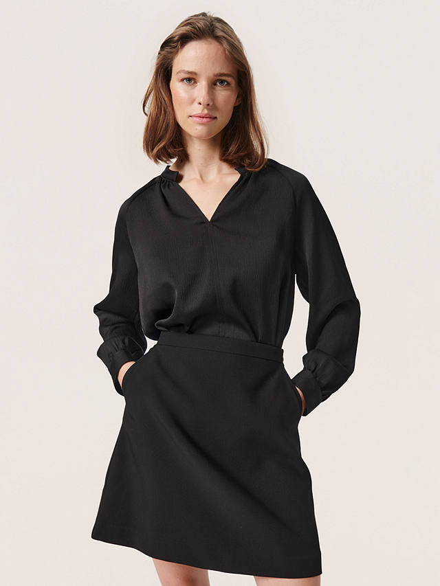Soaked In Luxury Ioana Raglan Sleeve Blouse, Black