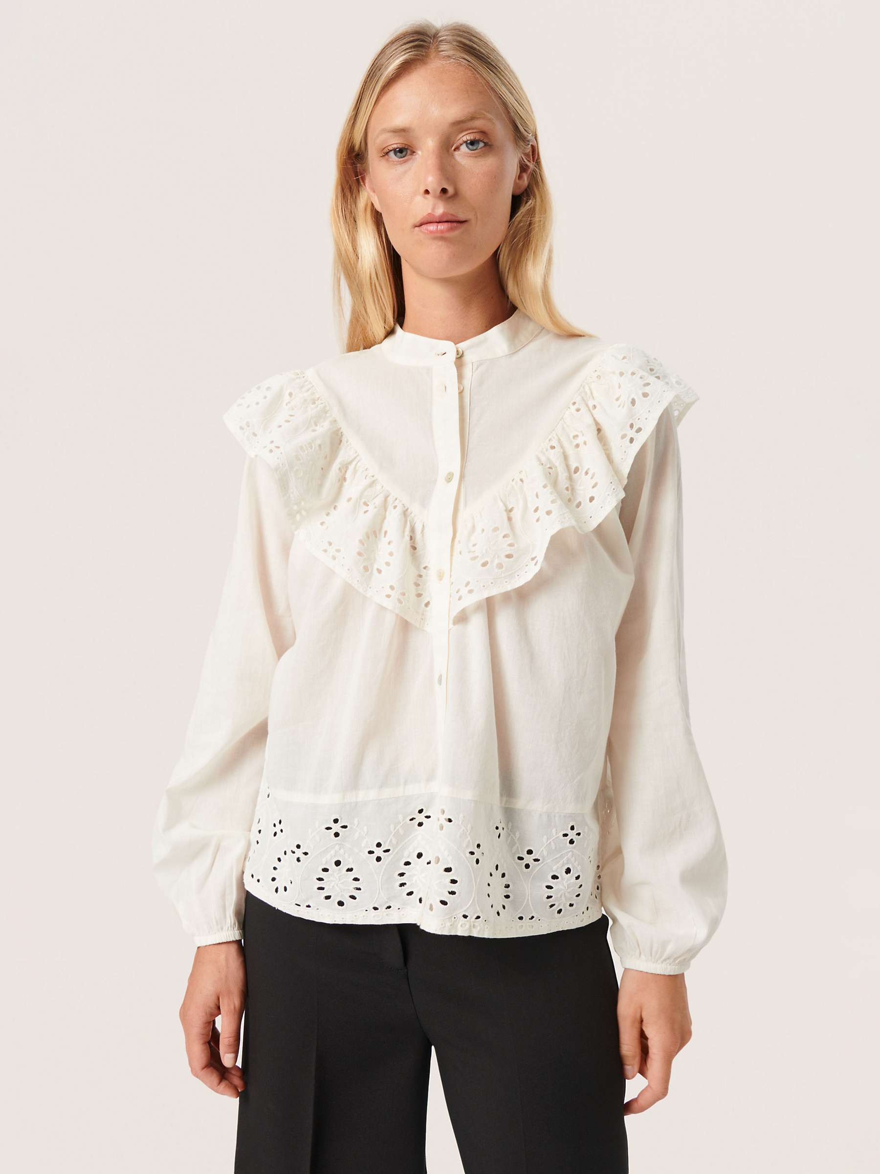 Buy Soaked In Luxury Irim Embroidered Blouse, White Online at johnlewis.com