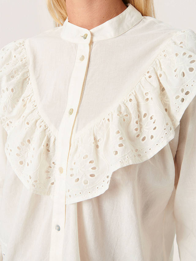 Soaked In Luxury Irim Embroidered Blouse, White