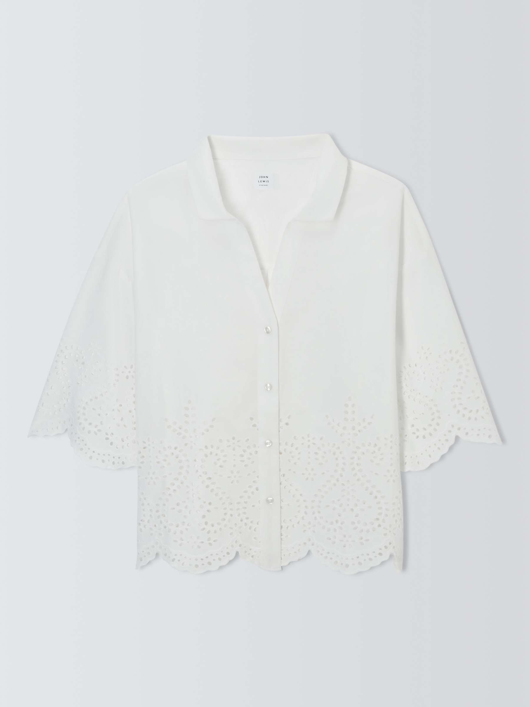 Buy John Lewis Broderie Anglaise Beach Shirt Online at johnlewis.com