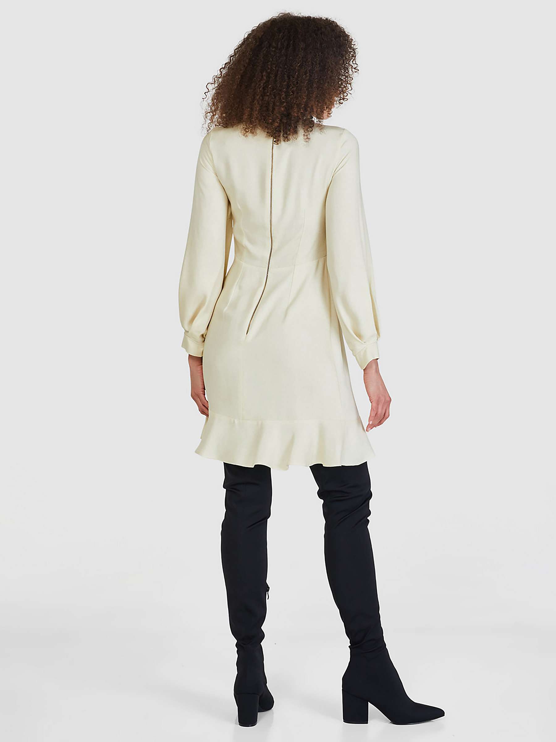 Buy Closet London Frill Mini Dress, Beige Online at johnlewis.com