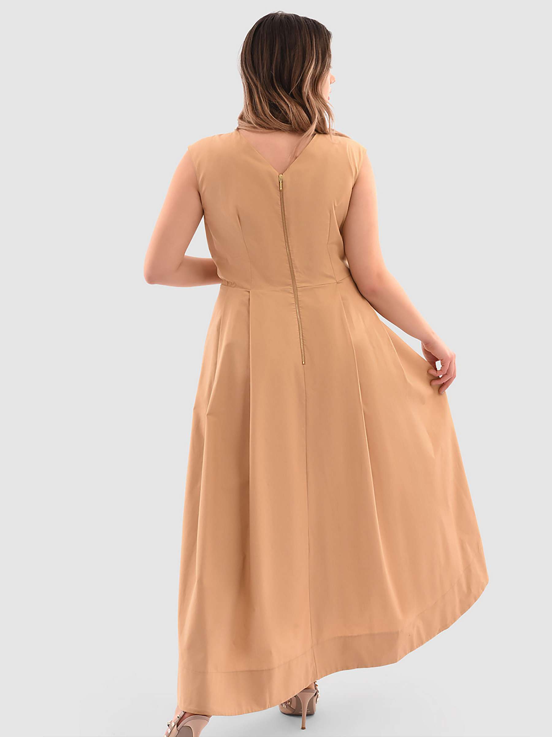Buy Closet London Curve High Low Maxi Dress, Camel Online at johnlewis.com