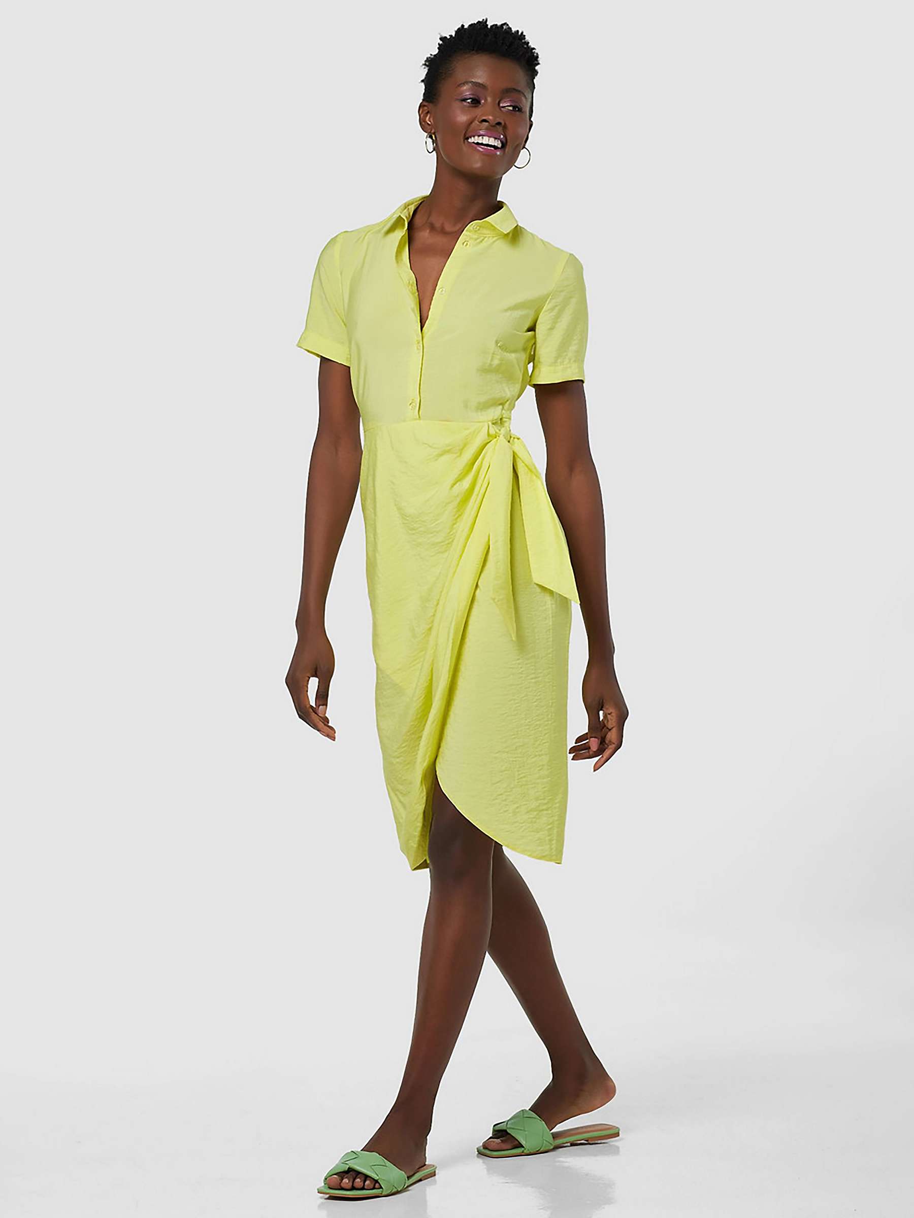 Buy Closet London Shirt Wrap Dress, Lemon Online at johnlewis.com