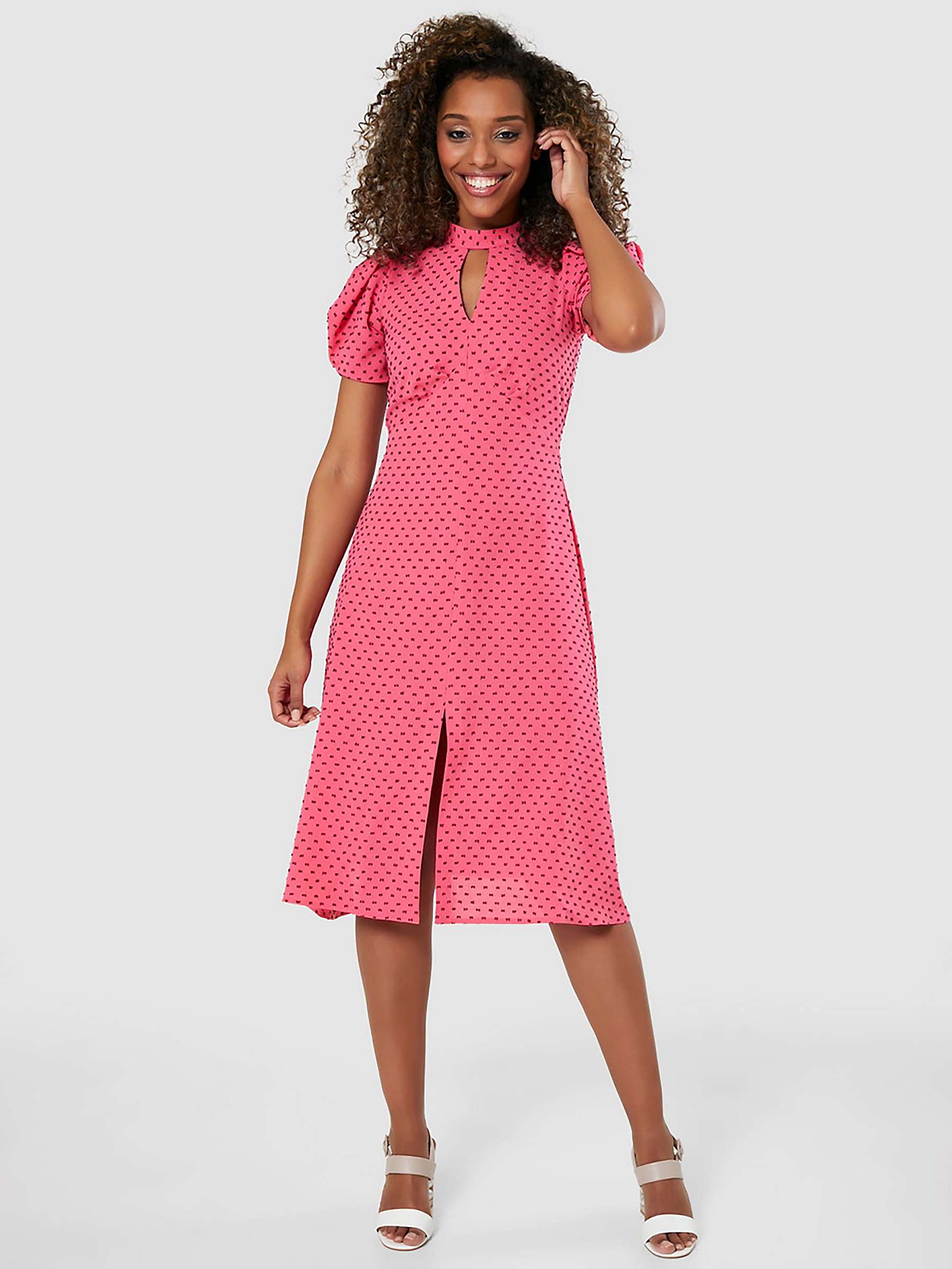 Buy Closet London A-Line Midi Dress, Pink Online at johnlewis.com
