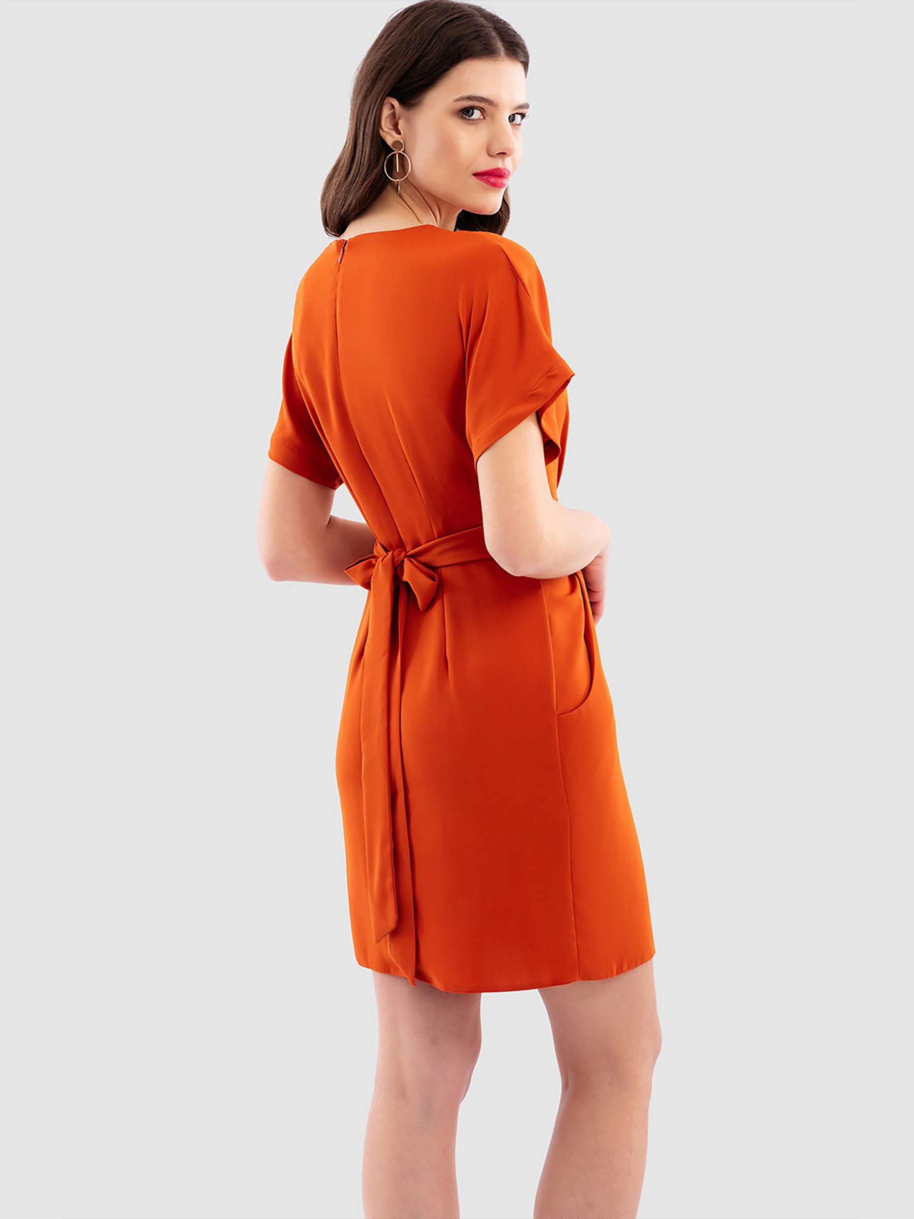 Buy Closet London Tulip Mini Dress, Rust Online at johnlewis.com