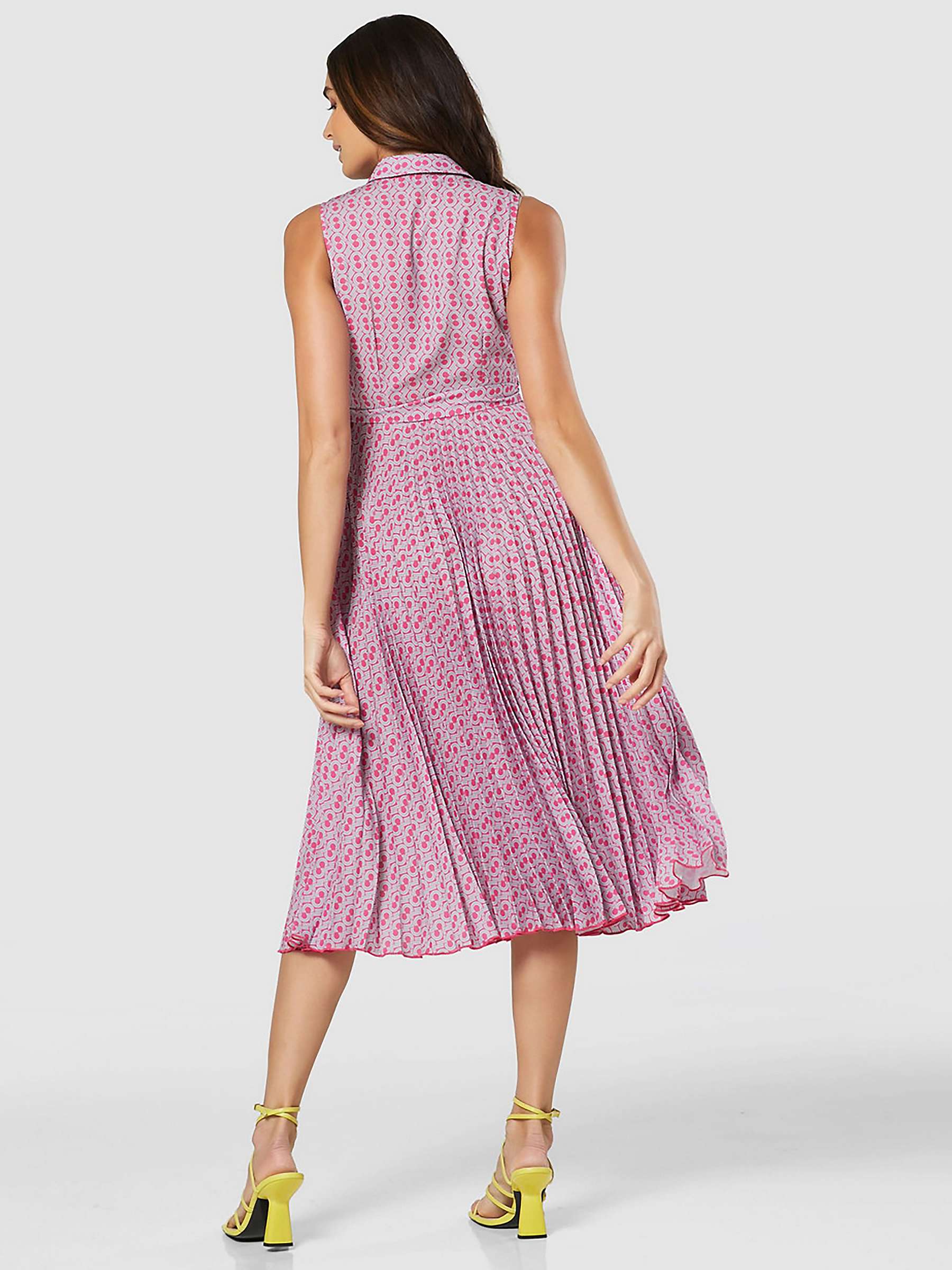 Buy Closet London Pleated Shirt Midi Dress, Pink Online at johnlewis.com