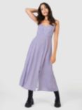 Closet London Gingham Print Cami Midi Dress, Purple