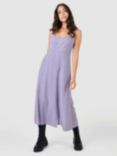 Closet London Gingham Print Cami Midi Dress, Purple
