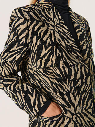 Soaked In Luxury Lylia Coat, Zebra Jacquard