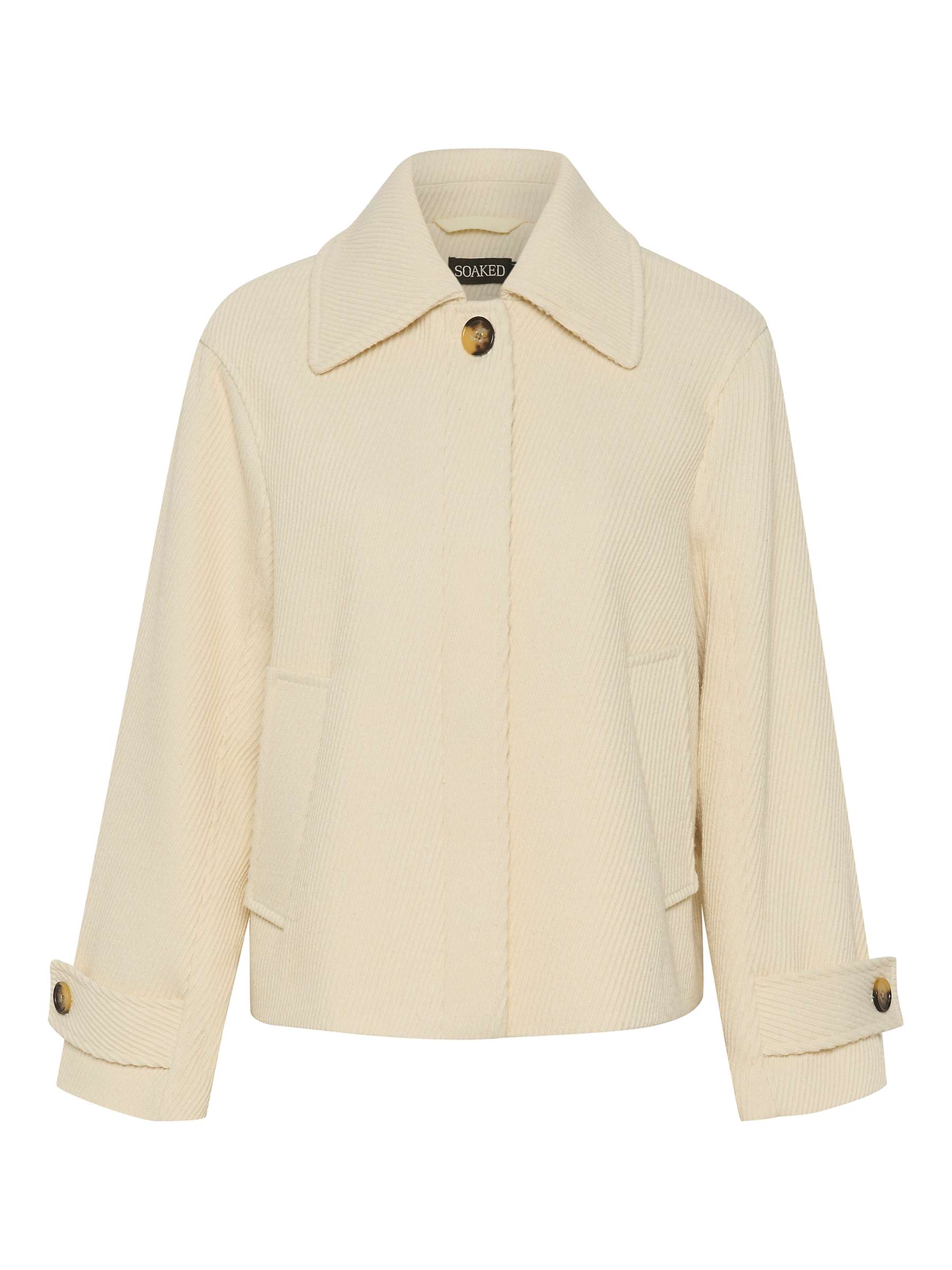 Buy Soaked In Luxury Akeleje Corduroy Jacket, Whisper White Online at johnlewis.com