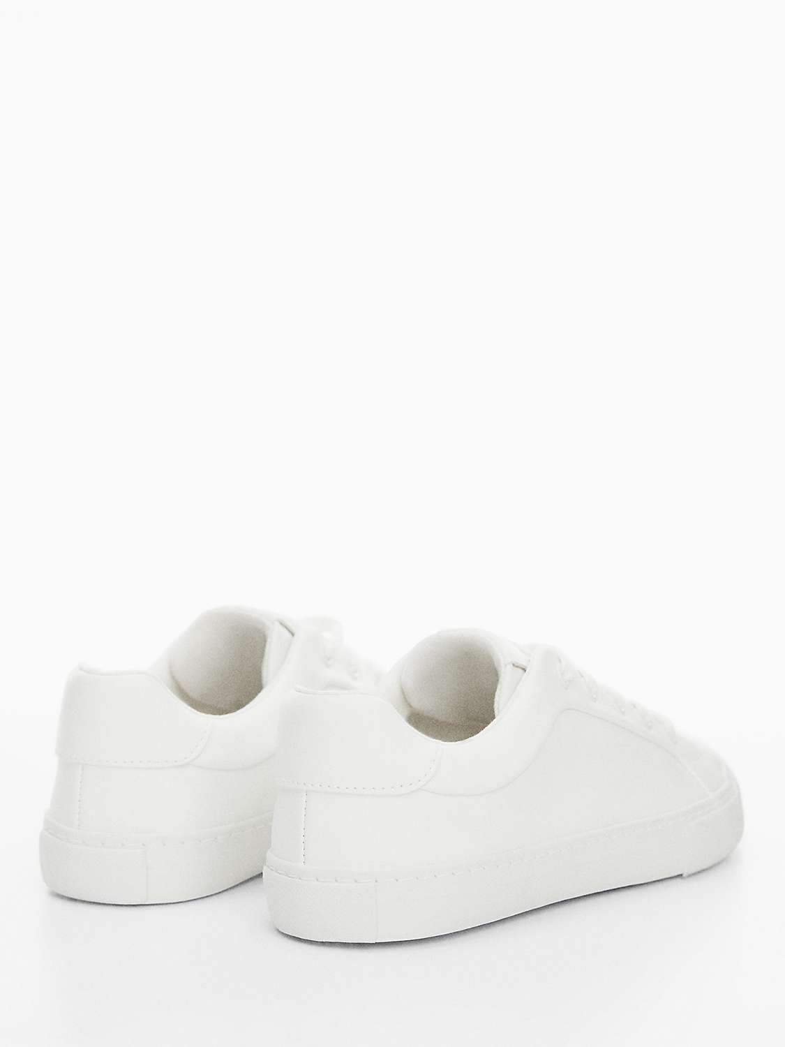 Buy Mango Kids' Adam Lace Up Trainers, White Online at johnlewis.com