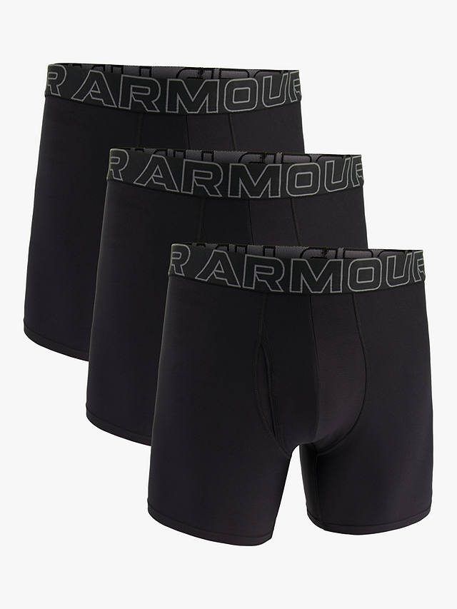 Under Armour Tech 6" Boxers, Pack of 3, Black