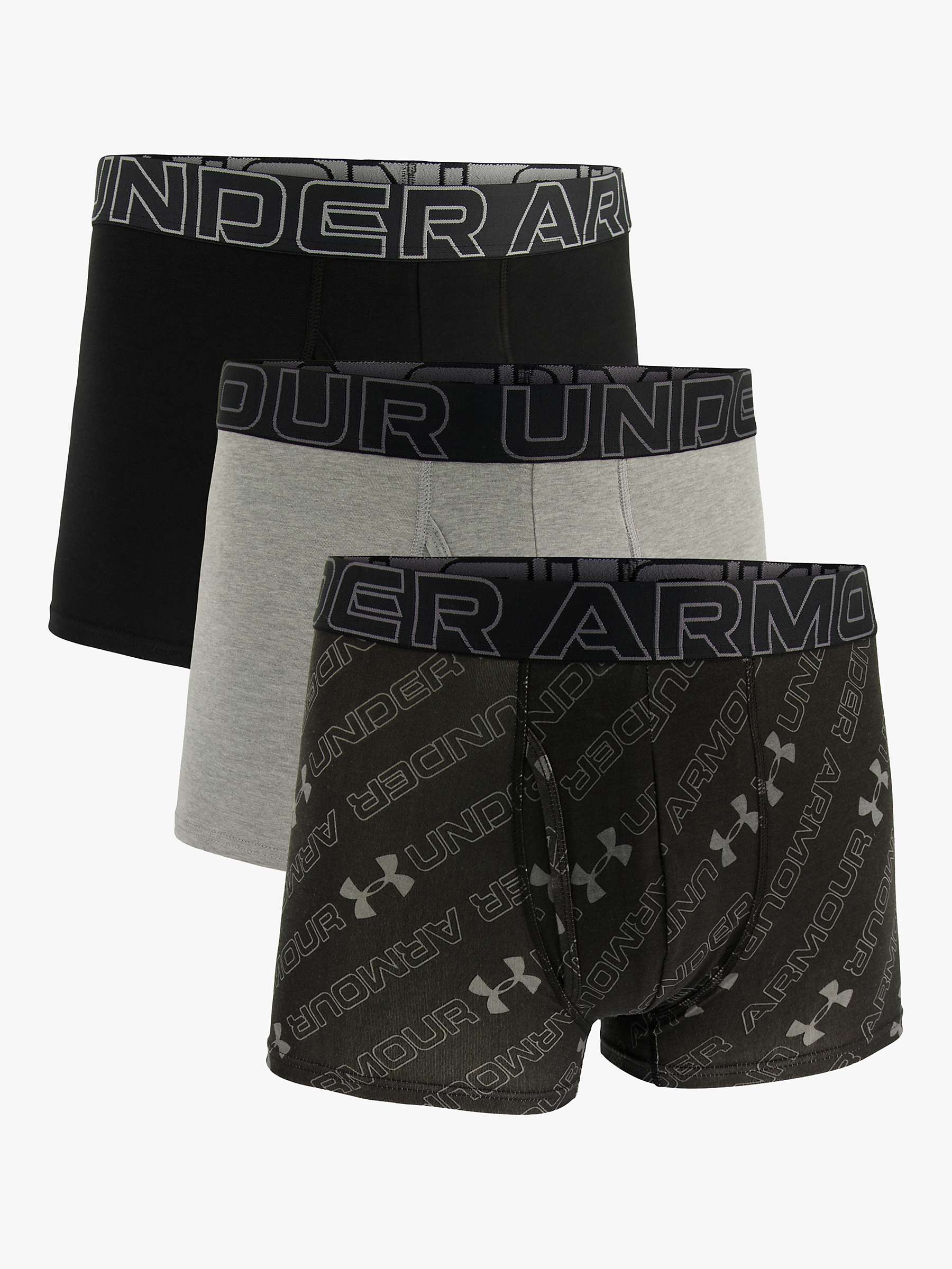 Buy Under Armour Performance Comfort Boxers, Pack of 3, Grey/Black Online at johnlewis.com