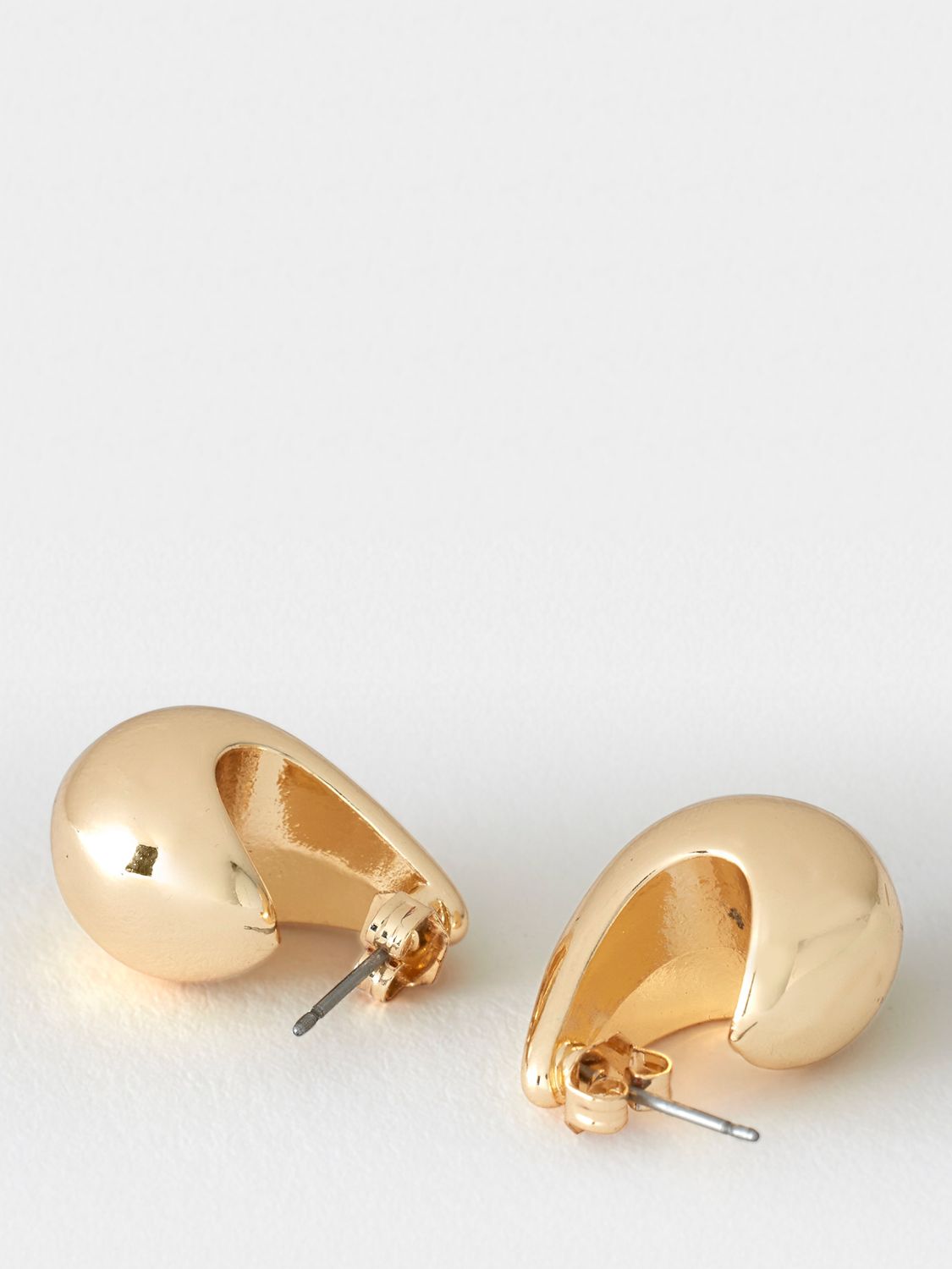Mint Velvet Domed Drop Earrings, Gold at John Lewis & Partners