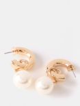 Mint Velvet Pearl Hoop Earrings