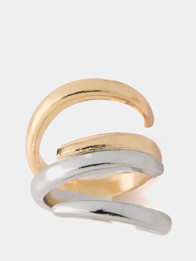Mint Velvet Wrap Ring, Silver/Gold