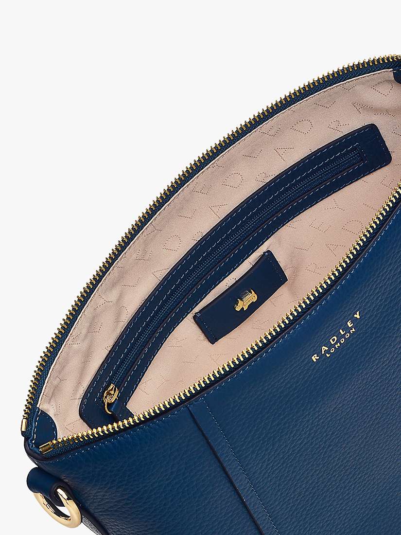 Buy Radley Wood Street 2.0 Medium Leather Zip Top Cross Body Bag, Deepsea Online at johnlewis.com